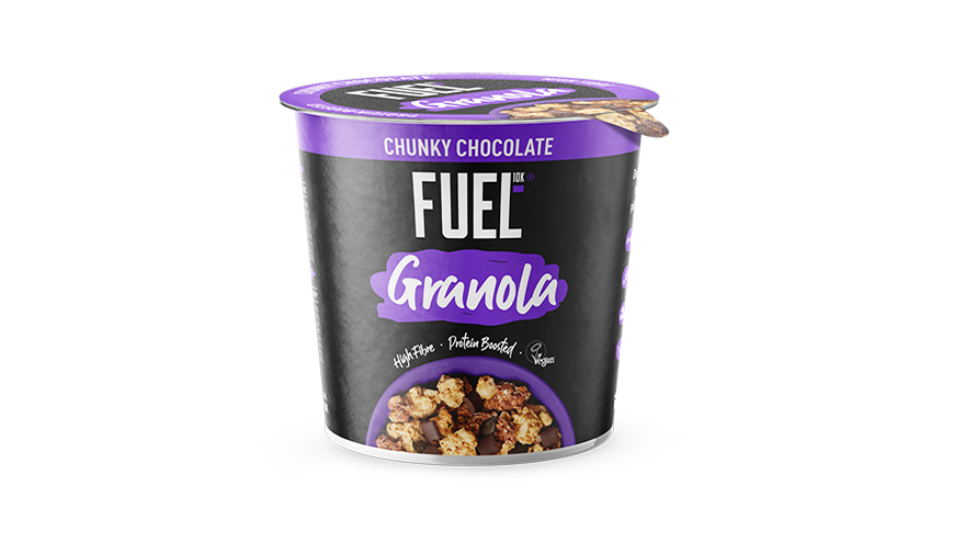 FUEL10K chunky chocolate granola pot