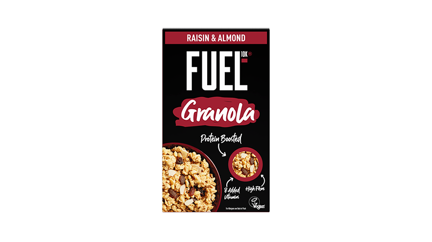 FUEL10K raisin and almond granola