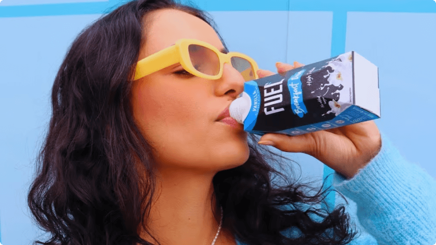 Woman drinking FUEL10K