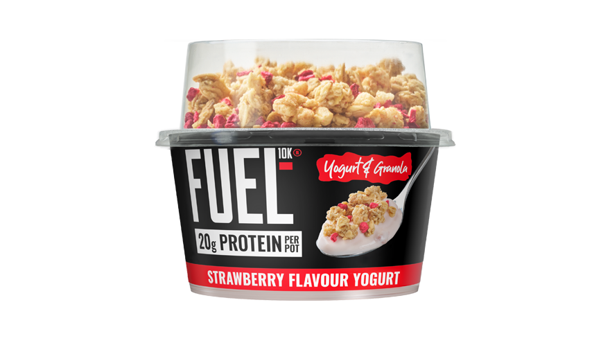 strawberry flavour yoghurt and granola