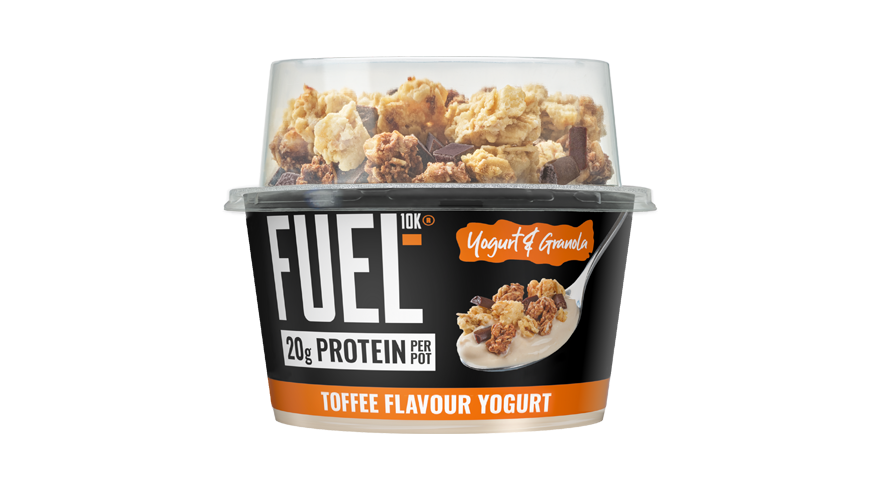 toffee flavour yoghurt and granola