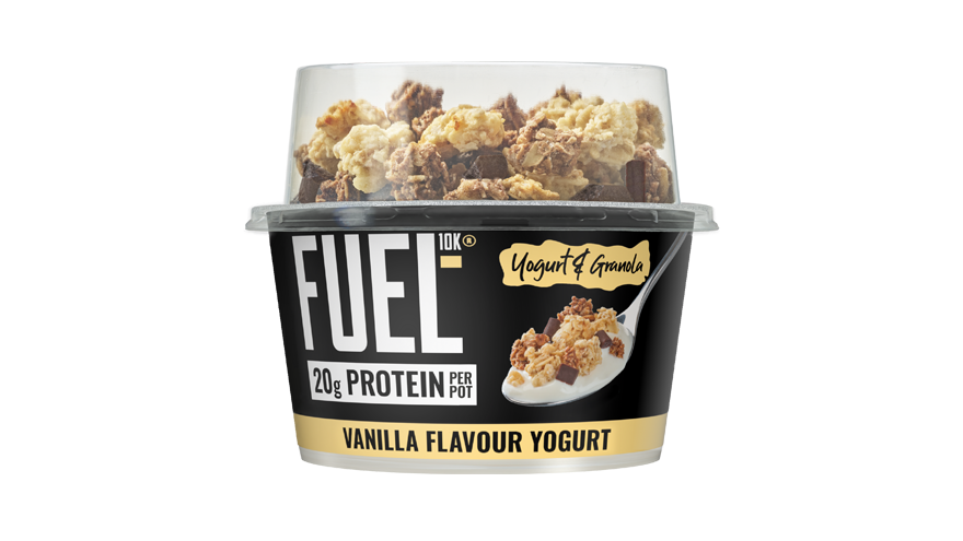 vanilla flavour yoghurt and granola